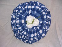 Cojin cuadrillé redondo